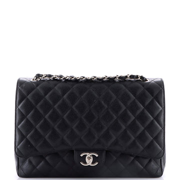 Classic Double Flap Bag Quilted Caviar