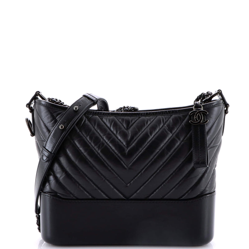So Black Gabrielle Hobo Chevron Aged