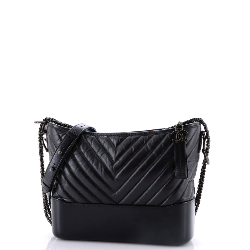 So Black Gabrielle Hobo Chevron Aged