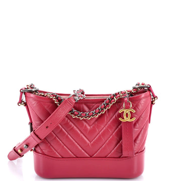 Gabrielle Hobo Chevron Aged Calfskin