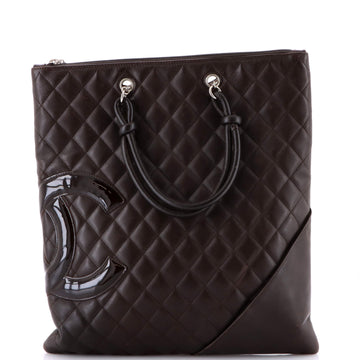 Cambon Flat Tote Quilted Leather