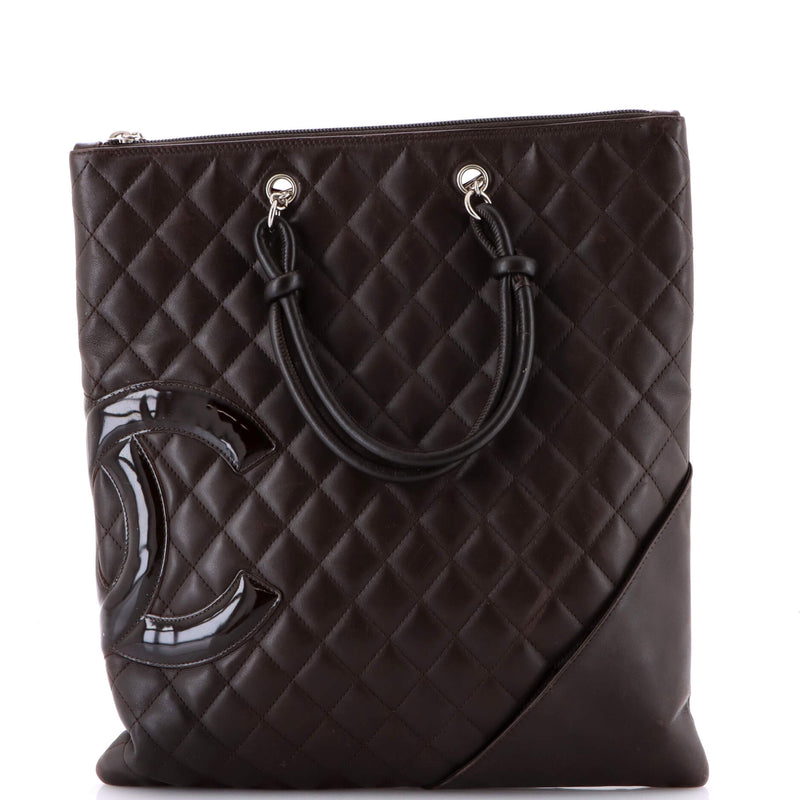 Cambon Flat Tote Quilted Leather