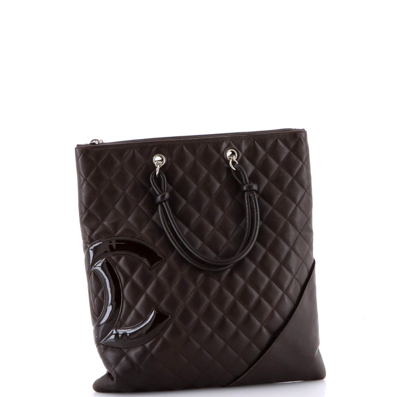 Cambon Flat Tote Quilted Leather