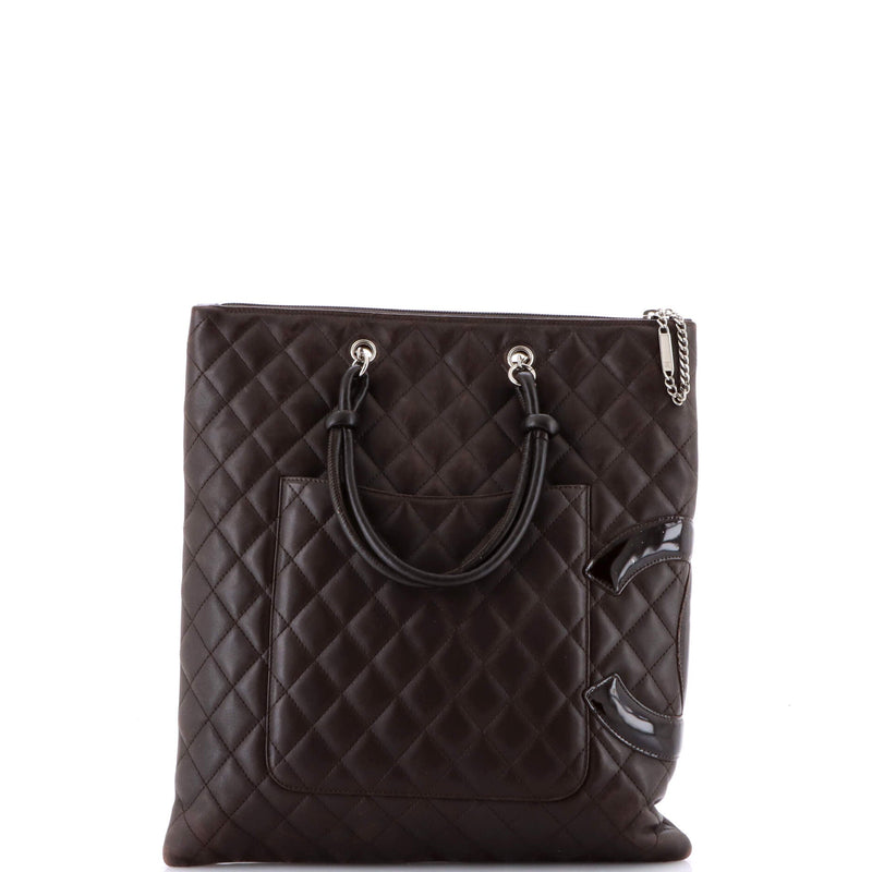 Cambon Flat Tote Quilted Leather