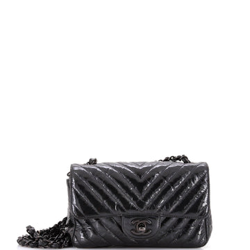 So Black Classic Single Flap Bag Chevron
