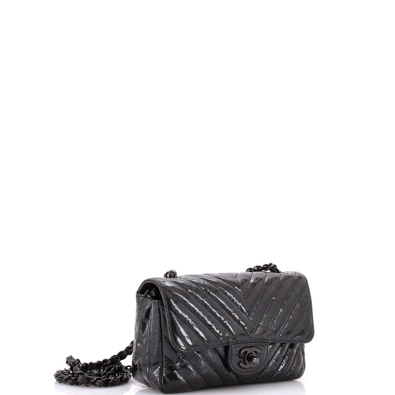 So Black Classic Single Flap Bag Chevron