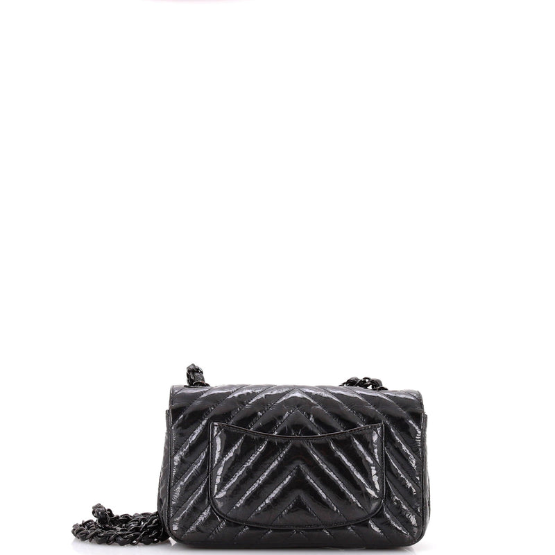 So Black Classic Single Flap Bag Chevron
