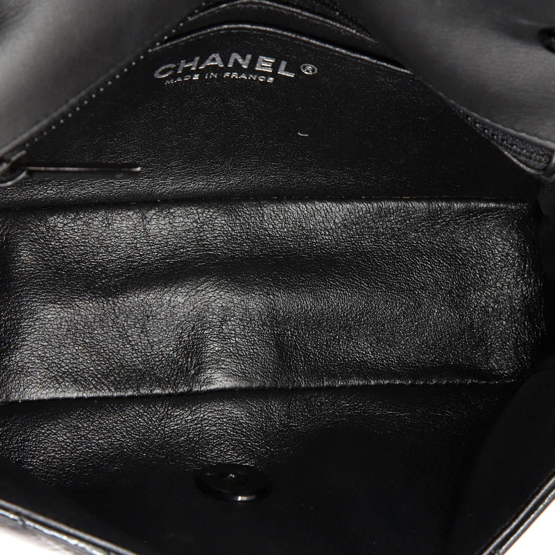 So Black Classic Single Flap Bag Chevron