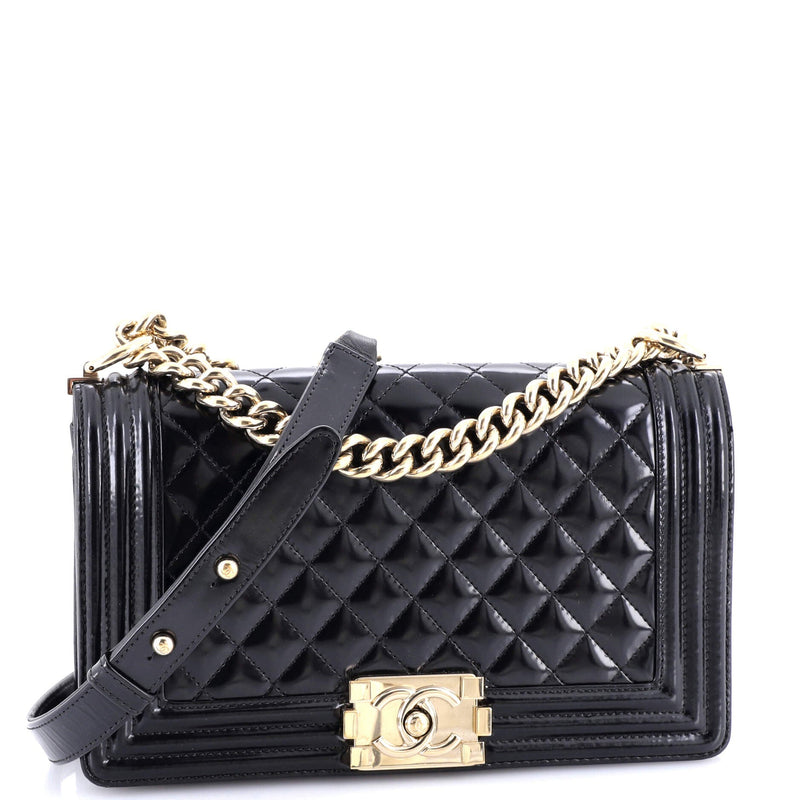 Boy Flap Bag Quilted Iridescent Glazed