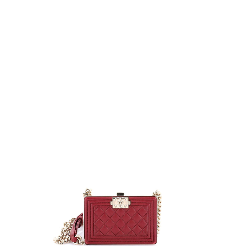 Boy Chain Box Minaudiere Quilted