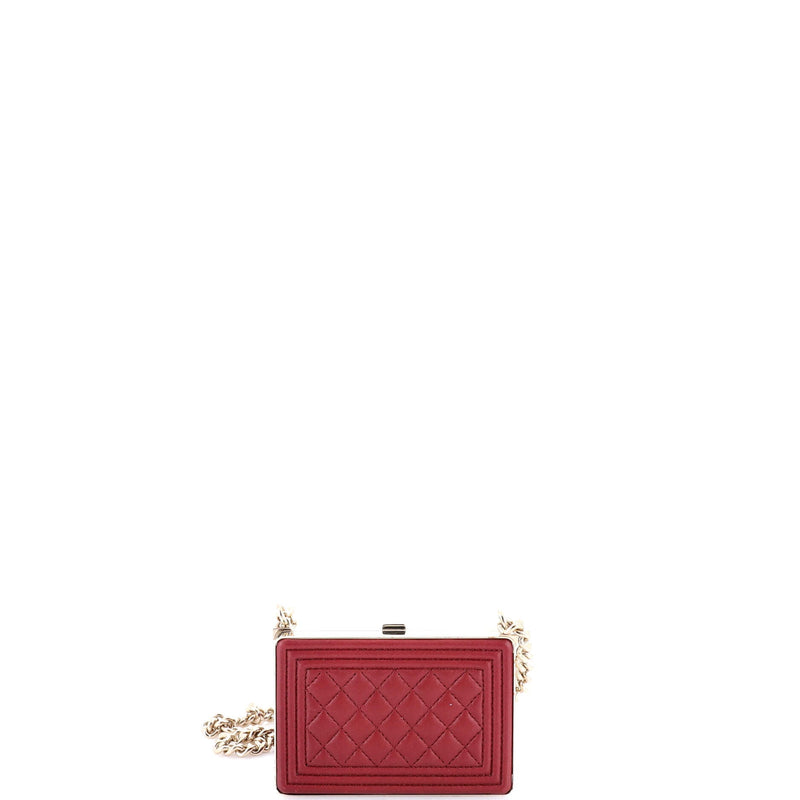 Boy Chain Box Minaudiere Quilted