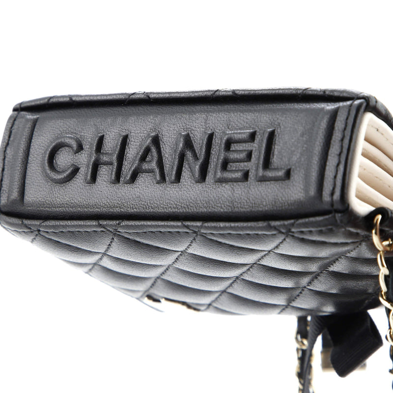 Cc Book Card Holder With Chain Quilted