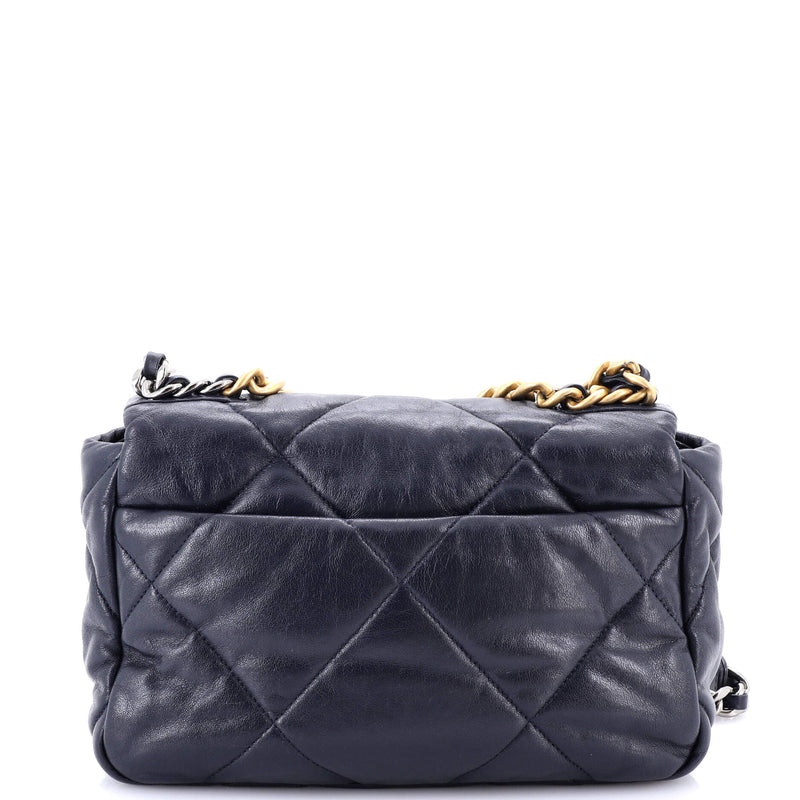 19 Flap Bag Quilted Leather Medium