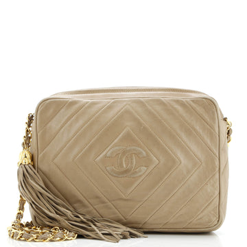 Vintage Diamond Cc Camera Bag Chevron