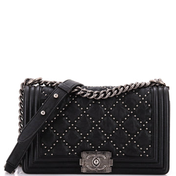 Boy Flap Bag Studded Quilted Distressed