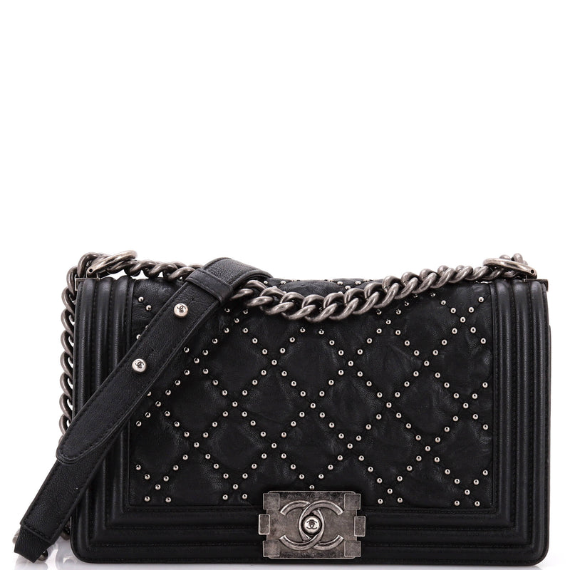Boy Flap Bag Studded Quilted Distressed