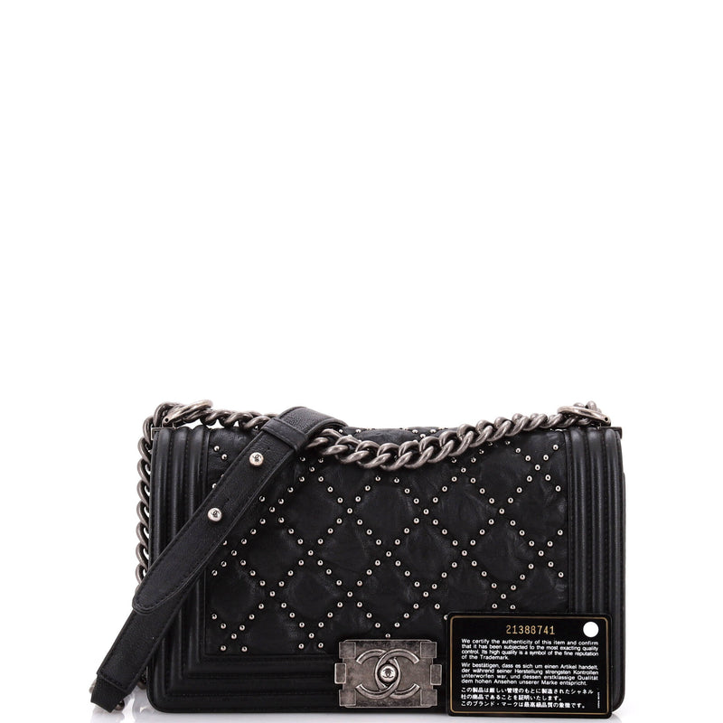 Boy Flap Bag Studded Quilted Distressed