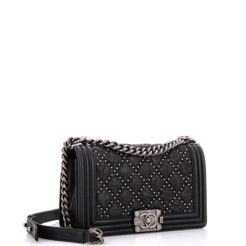 Boy Flap Bag Studded Quilted Distressed