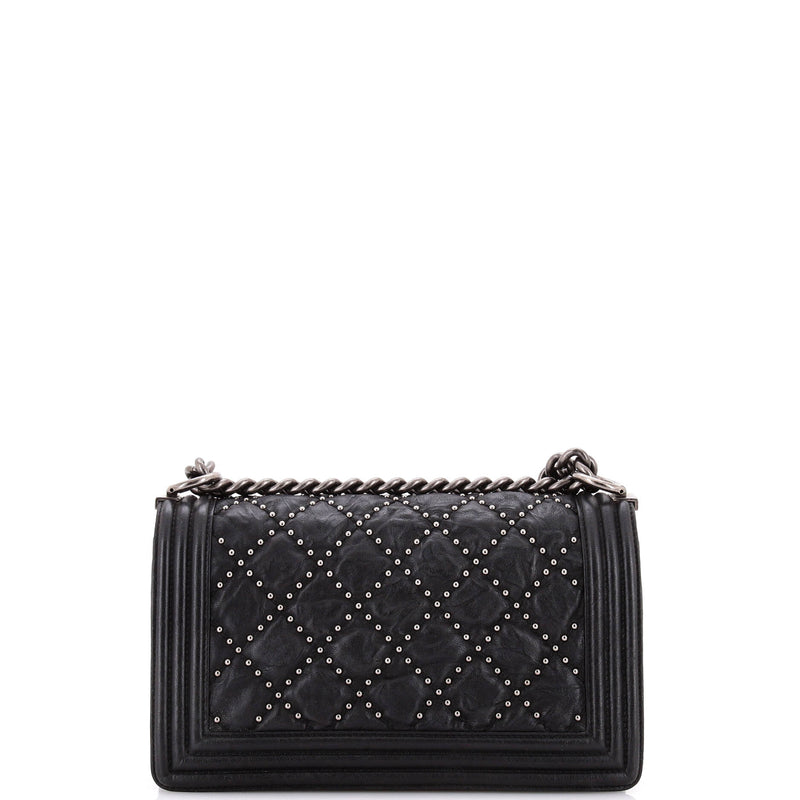 Boy Flap Bag Studded Quilted Distressed