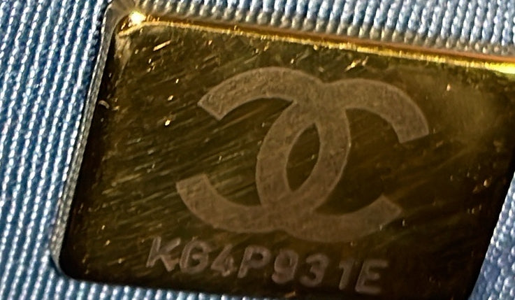 Denim Mood Chain Bucket Bag Logo Printed