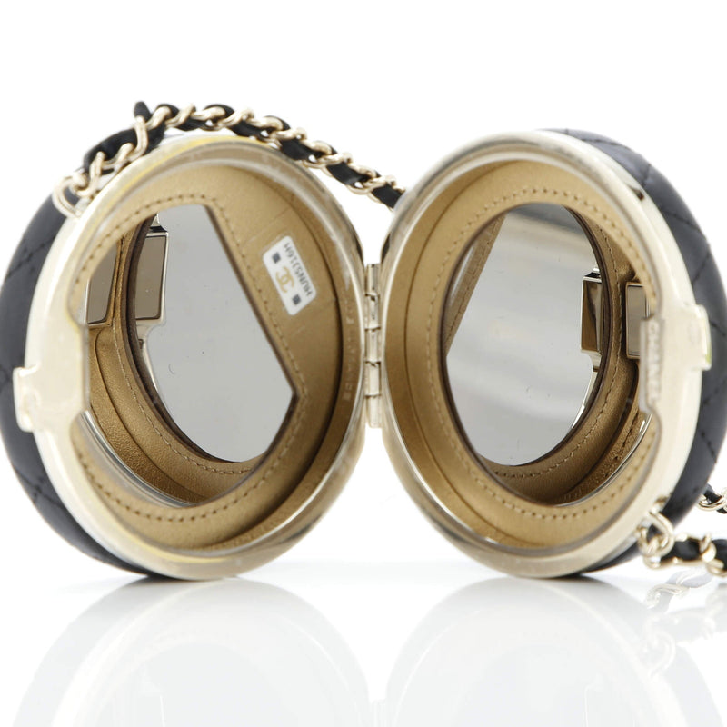 Poker Chip Clutch With Chain Quilted