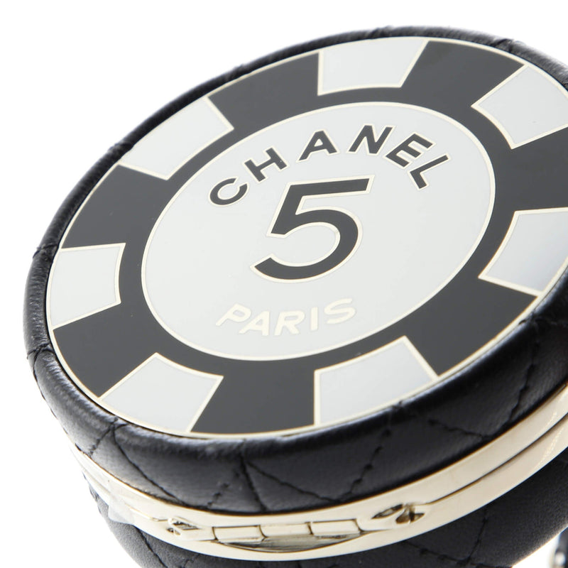 Poker Chip Clutch With Chain Quilted