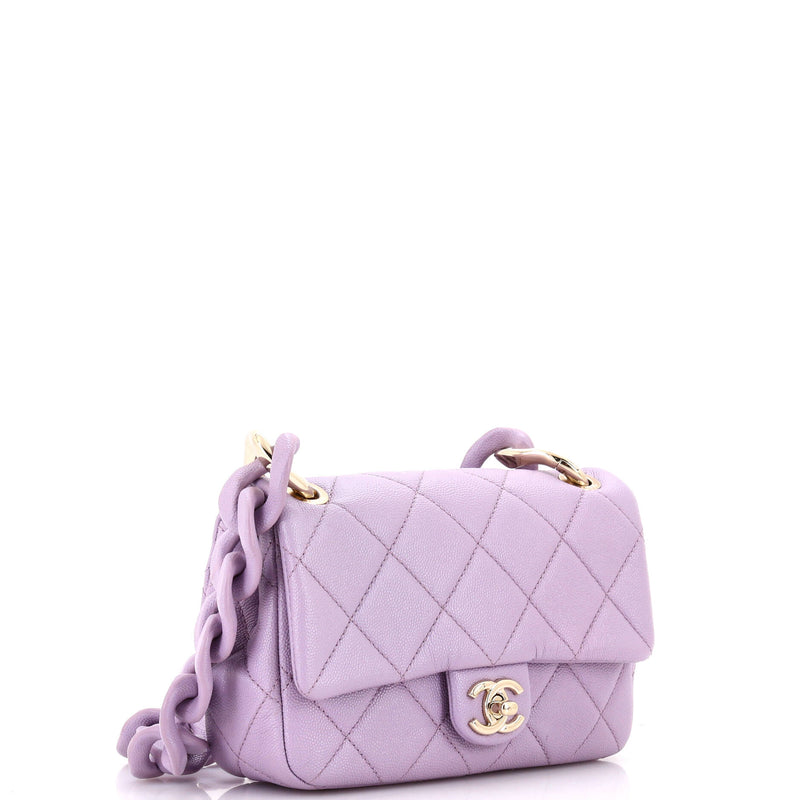 Funky Match Flap Bag Quilted Caviar Mini