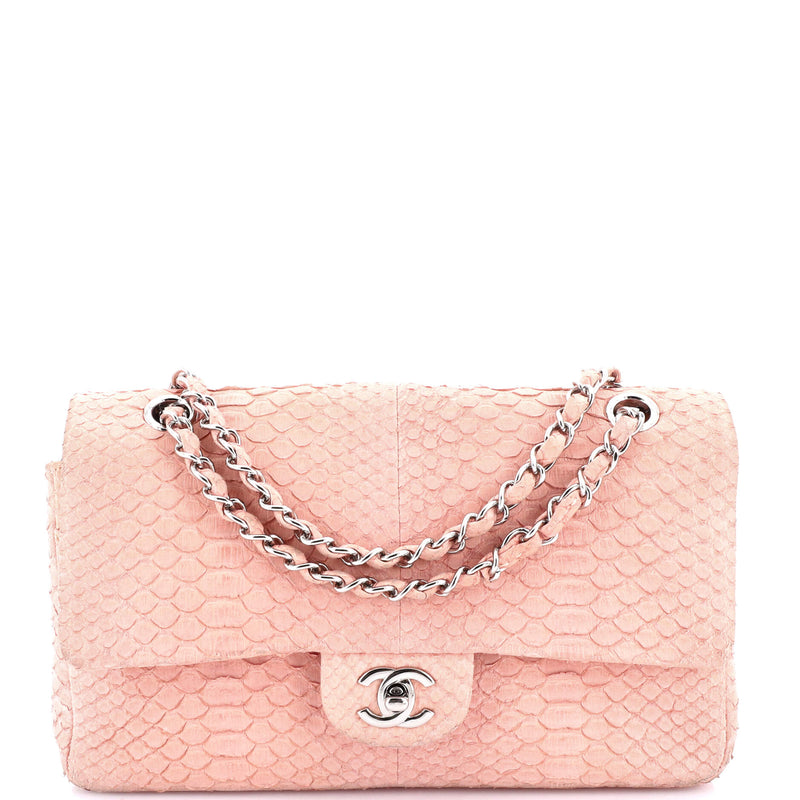 Classic Double Flap Bag Python Medium