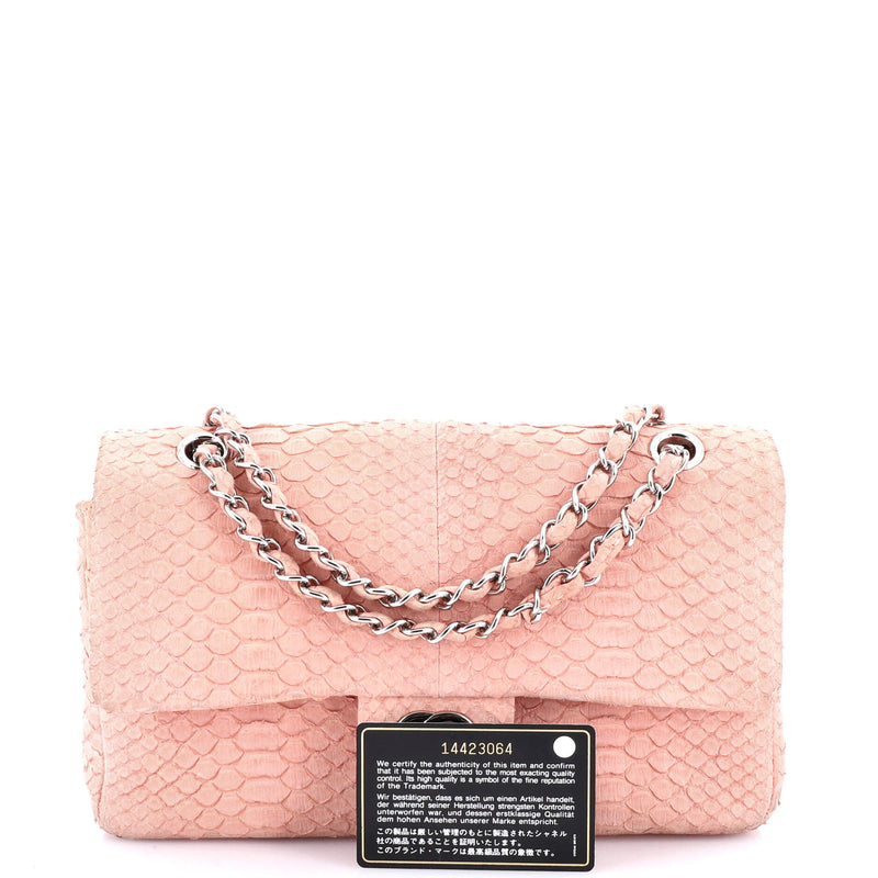 Classic Double Flap Bag Python Medium