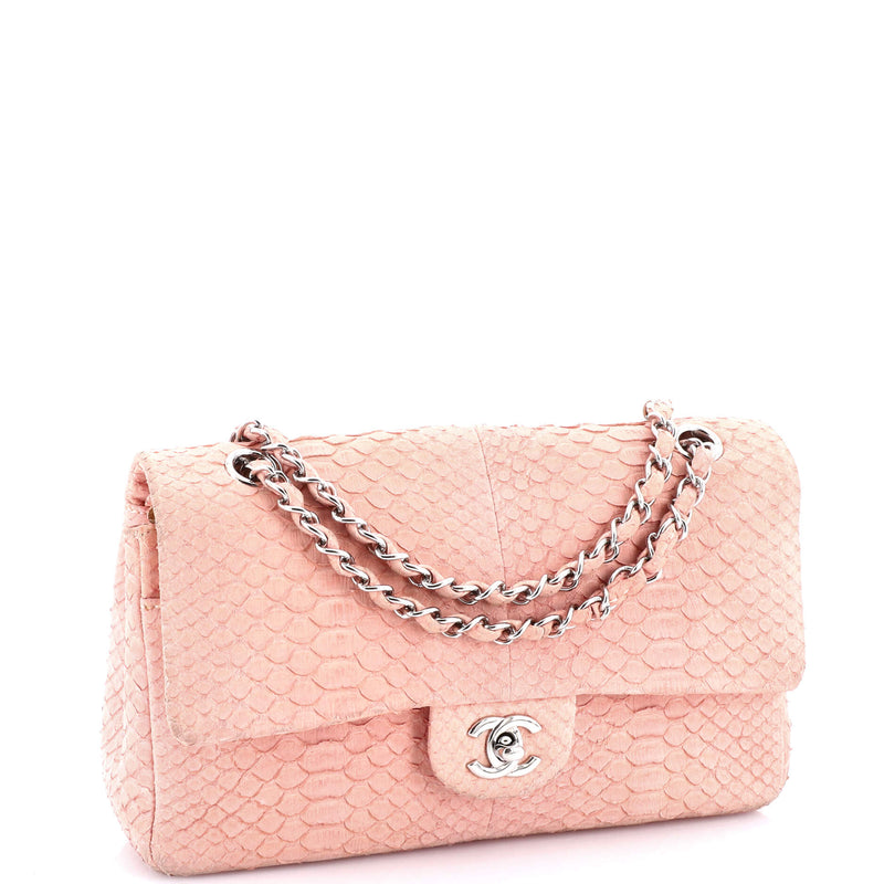 Classic Double Flap Bag Python Medium