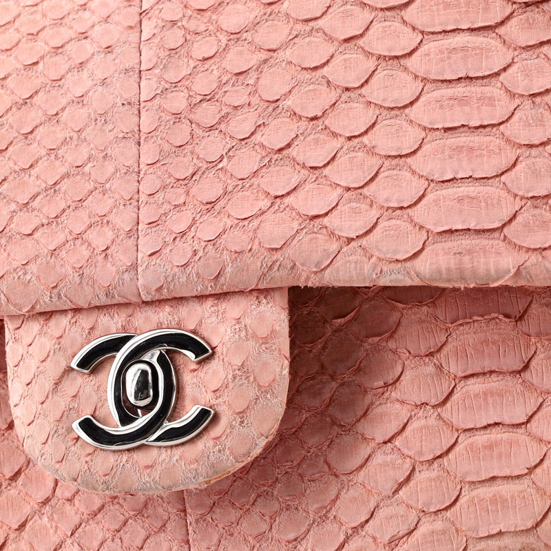 Classic Double Flap Bag Python Medium