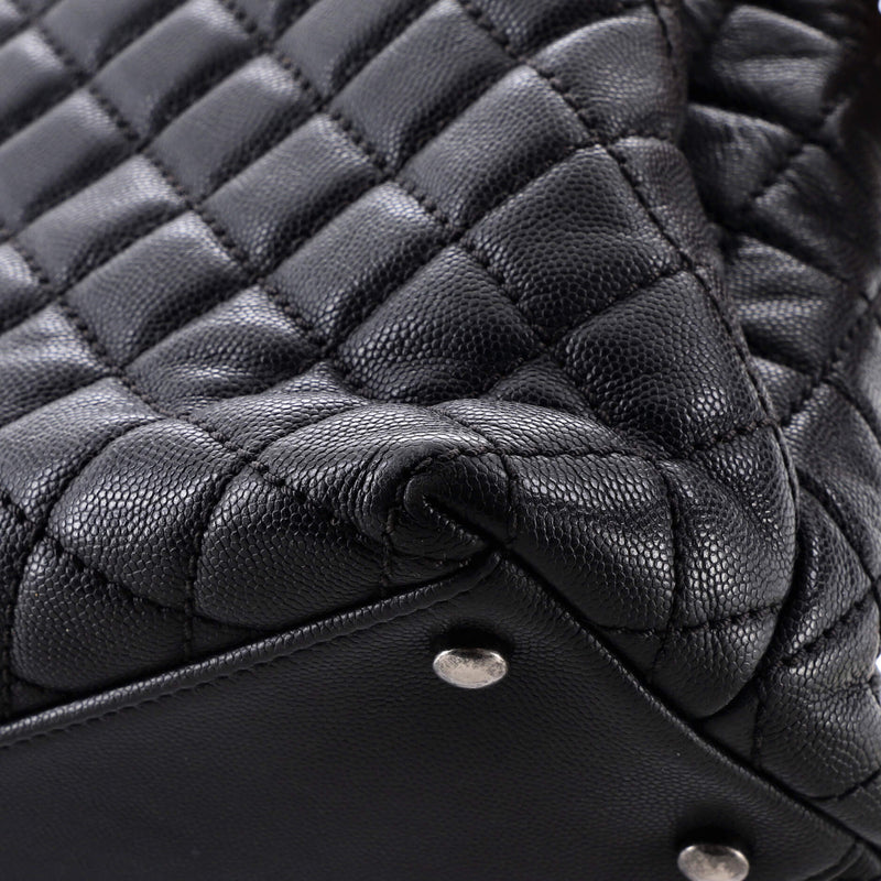Coco Top Handle Bag Quilted Caviar