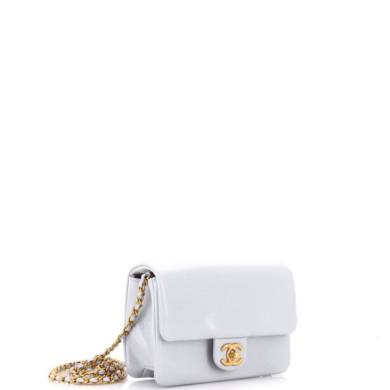 Cc Medallion Charms Flap Bag Caviar Mini