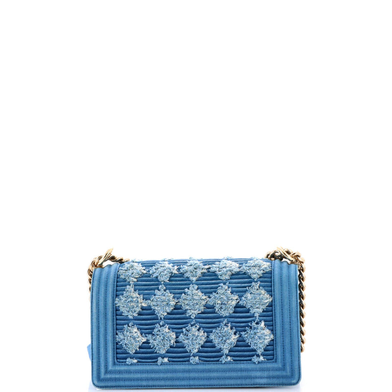 Boy Flap Bag Pleated Fringe Denim Old