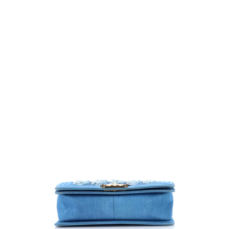 Boy Flap Bag Pleated Fringe Denim Old