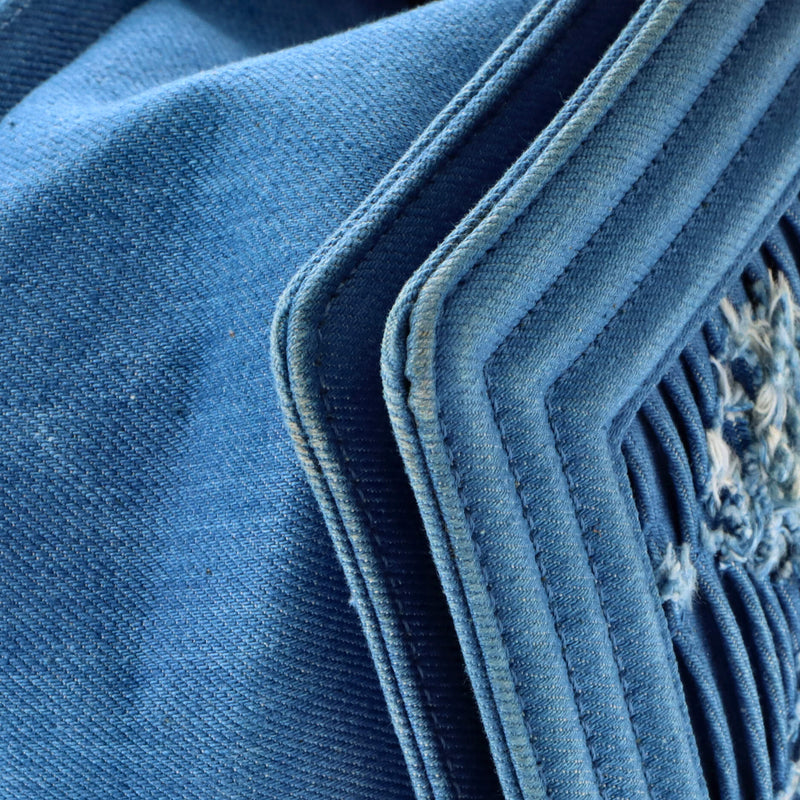 Boy Flap Bag Pleated Fringe Denim Old