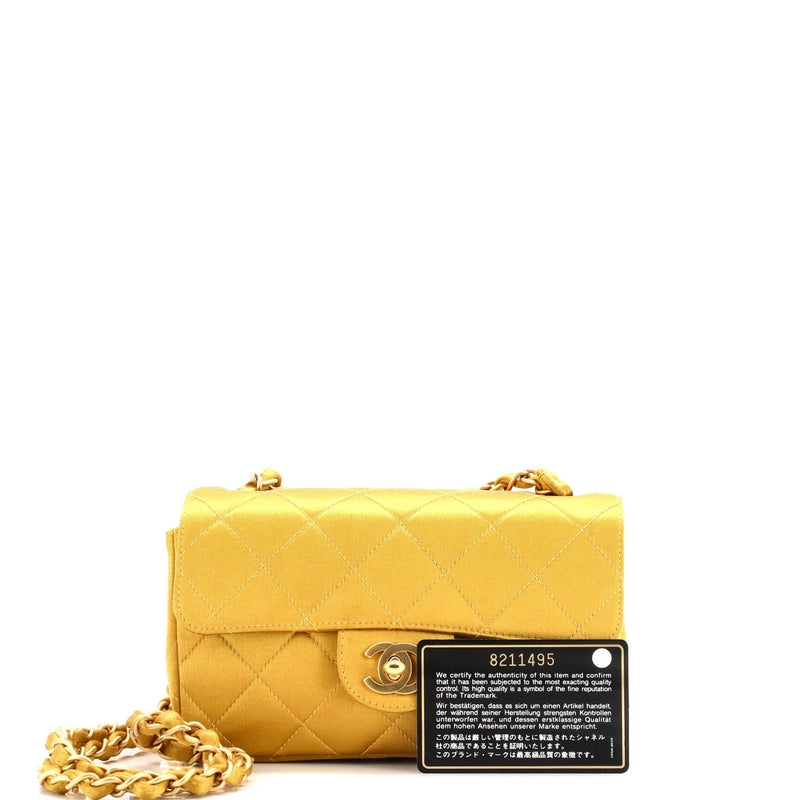 Classic Single Flap Bag Quilted Satin