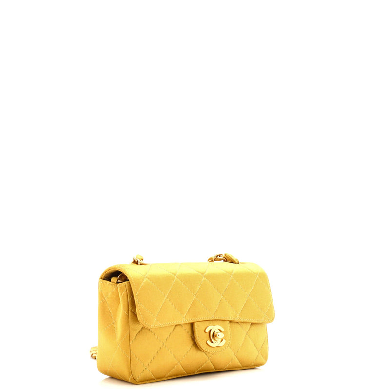 Classic Single Flap Bag Quilted Satin