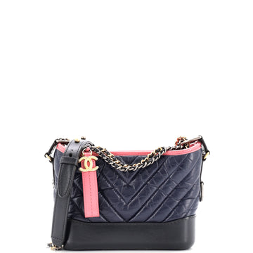 Gabrielle Hobo Chevron Aged Calfskin
