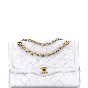 Vintage Two Tone Cc Flap Bag Quilted