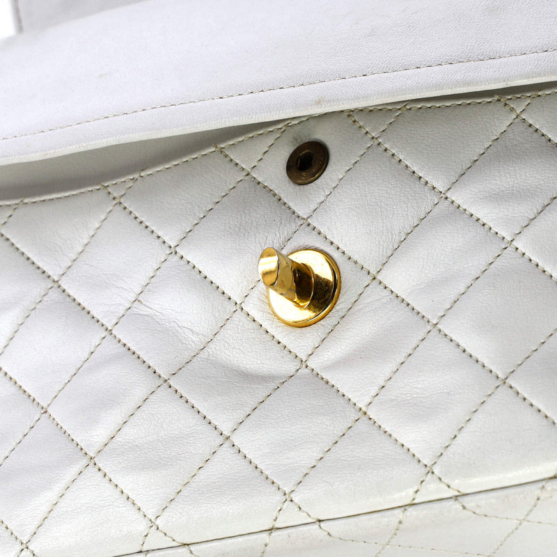 Vintage Two Tone Cc Flap Bag Quilted