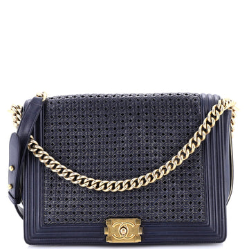 Boy Flap Bag Braided Sheepskin Large