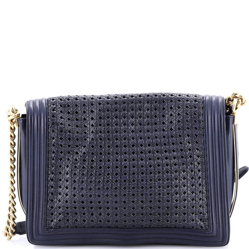 Boy Flap Bag Braided Sheepskin Large