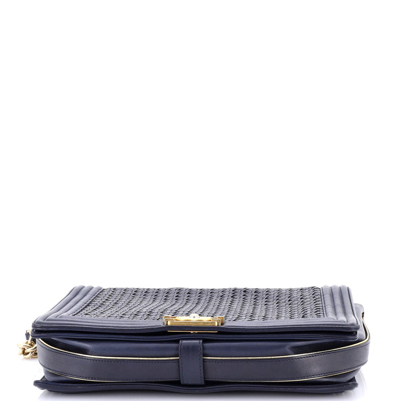 Boy Flap Bag Braided Sheepskin Large