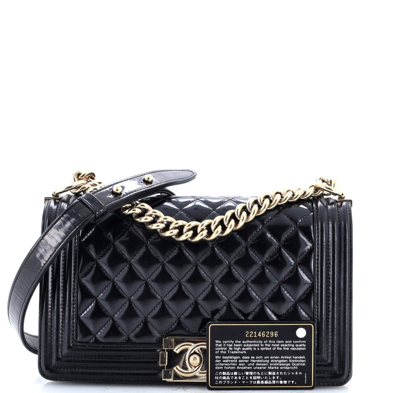 Boy Flap Bag Quilted Iridescent Glazed