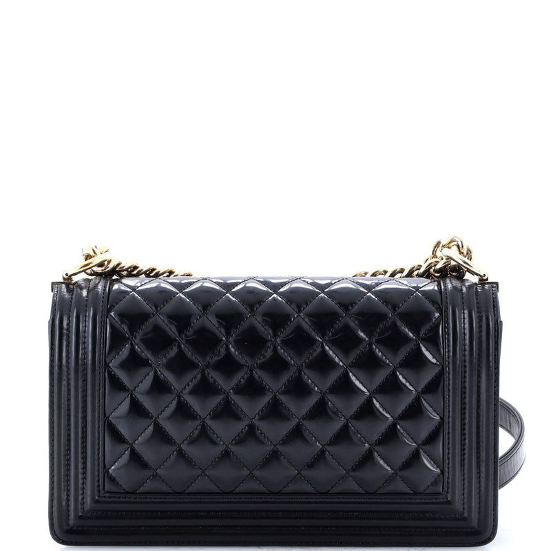 Boy Flap Bag Quilted Iridescent Glazed