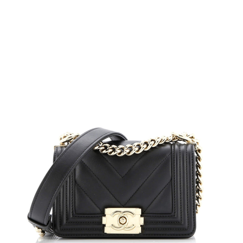 Boy Flap Bag Chevron Lambskin Mini