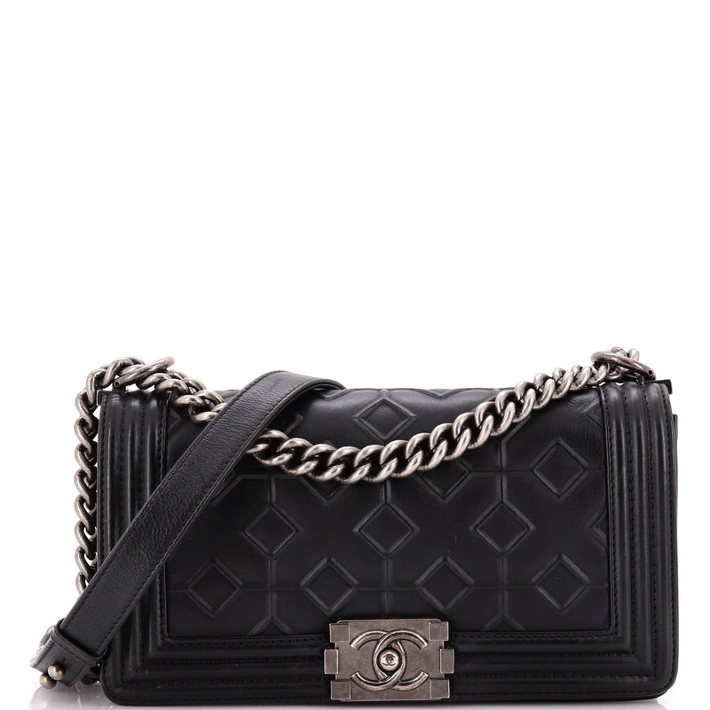 Arabesque Boy Flap Bag Embossed Calfskin