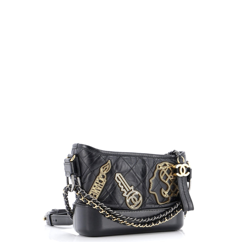 Gabrielle Hobo Embellished Quilted Aged