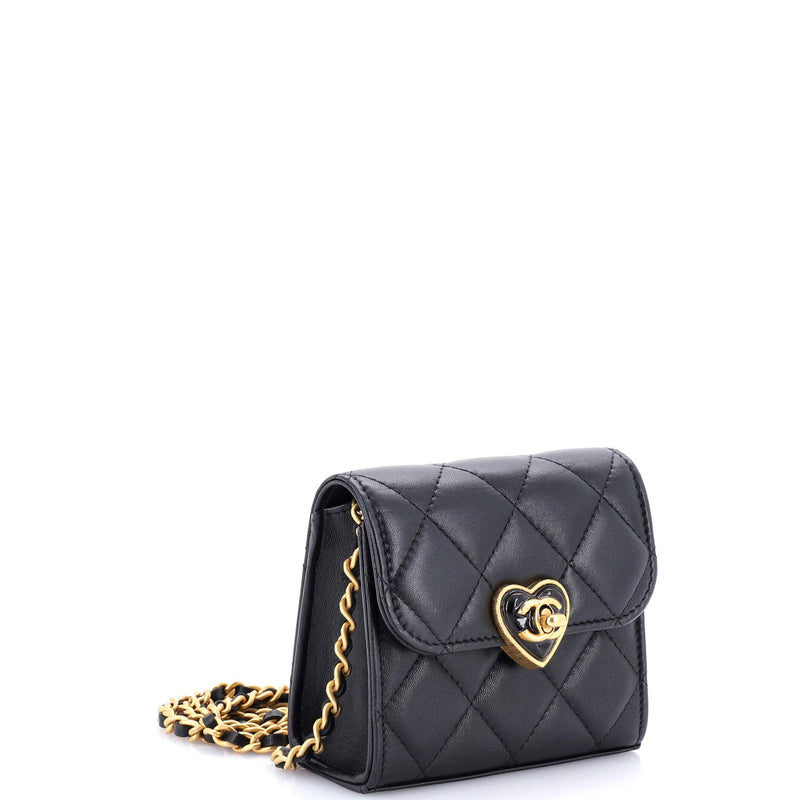 Coco Love Cc Heart Clutch With Chain